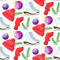 Vektor Weihnachten Musterdesign. nette bunte karikaturillustration. Perfekt für Geschenkpapier, Bettwäsche, Textilien, Stoffe, Decken, Tapeten, Mode, Kinderkleidung, Bettwäsche, Geschenkverpackungen