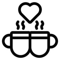 einfaches Kaffee-Vektorsymbol, editierbar, 48 Pixel vektor