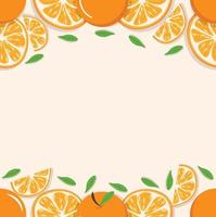 skiva av en apelsin frukt seamless mönster vektor