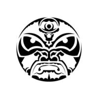 stammask. traditionell totem symbol. svart tatuering i stil med de gamla stammarna. vektor