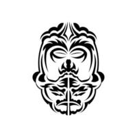 maori mask. skrämmande masker i den lokala prydnaden i polynesien. isolerad på vit bakgrund. platt stil. vektor. vektor