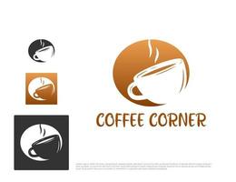 kaffemugg logotyp design illustration vektor