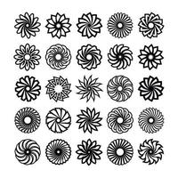 abstrakter Blumenform-Gestaltungselementsatz vektor