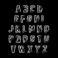 abstrakt alfabet med skräck stil vektor