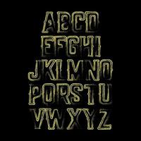 abstrakt hand dras dekorativa alfabetet vektor