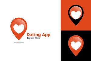 Illustrationsvektorgrafik des Dating-App-Logos. perfekt für Technologieunternehmen vektor
