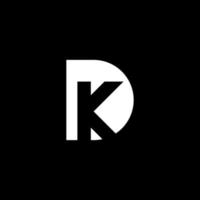 dk brev logotyp design vektor