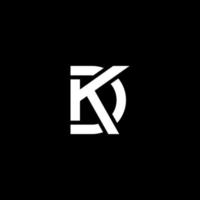 dk brev logotyp design vektor