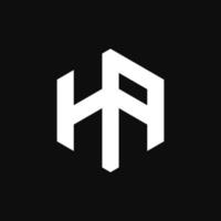 ha-Logo-Design-Vektor vektor