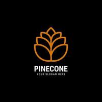 Pine Conifer Cone Logo-Design vektor