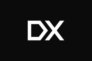 dx monogram logotyp design vektor