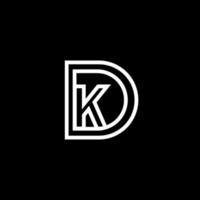 dk-Buchstaben-Logo-Design-Vektor vektor