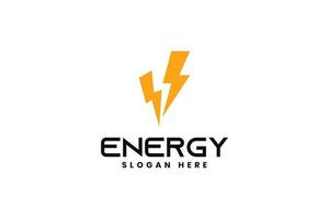 Flash-Donnerkeil-Energie-Logo-Design vektor