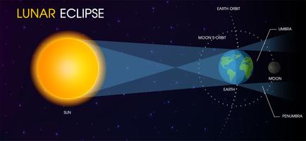 Månens månförmörkelse. vektor