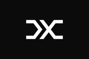 dx-Monogramm-Logo-Designvektor vektor