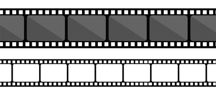 Filmstreifensammlung. Vektorisolat auf weißem Hintergrund. vektor