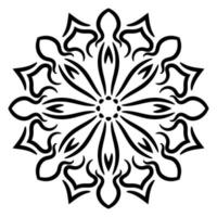 süße Mandalas. dekorative runde Doodle-Blume isoliert auf weißem Hintergrund. geometrische dekorative Ornamente im ethnisch-orientalischen Stil. vektor