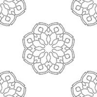 fantasi seamless mönster med dekorativa mandala. abstrakt rund doodle blomma bakgrund. blommig geometrisk cirkel. vektor