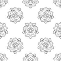 Fantasy Halbton Musterdesign mit Ziermandala. abstrakter runder gepunkteter gekritzelblumenhintergrund. floraler geometrischer Kreis. Vektor-Illustration. vektor
