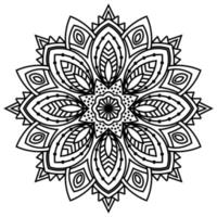 söt mandala. dekorativa runda doodle blomma isolerad på vit bakgrund. geometrisk dekorativ prydnad i etnisk orientalisk stil. vektor