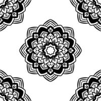 fantasi seamless mönster med dekorativa mandala. abstrakt rund doodle blomma bakgrund. blommig geometrisk cirkel. vektor