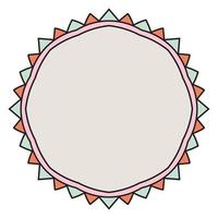 söt färgglad mandala. dekorativa runda doodle blomma isolerad på vit bakgrund. geometrisk dekorativ prydnad i etnisk orientalisk stil. vektor