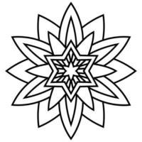 süße Mandalas. dekorative runde Doodle-Blume isoliert auf weißem Hintergrund. geometrische dekorative Ornamente im ethnisch-orientalischen Stil. vektor