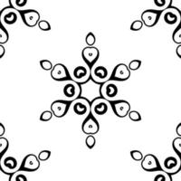 fantasi seamless mönster med dekorativa mandala. abstrakt rund doodle blomma bakgrund. blommig geometrisk cirkel. vektor