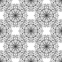 Fantasy Halbton Musterdesign mit Ziermandala. abstrakter runder gepunkteter gekritzelblumenhintergrund. floraler geometrischer Kreis. Vektor-Illustration. vektor