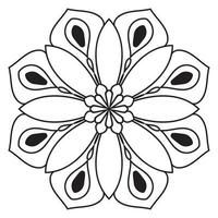 süße Mandalas. dekorative runde Doodle-Blume isoliert auf weißem Hintergrund. geometrische dekorative Ornamente im ethnisch-orientalischen Stil. vektor