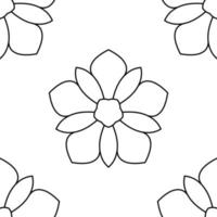 Fantasy Musterdesign mit Ziermandala. abstrakter runder gekritzelblumenhintergrund. floraler geometrischer Kreis. vektor