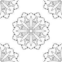 Fantasy Halbton Musterdesign mit Ziermandala. abstrakter runder gepunkteter gekritzelblumenhintergrund. floraler geometrischer Kreis. Vektor-Illustration. vektor