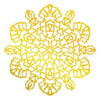 gepunktete Blumen-Mandala. dekoratives Element. dekoratives rundes Gekritzel lokalisiert auf weißem Hintergrund. geometrisches Kreiselement. vektor