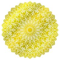 färgglada gradient blomma mandala. handritad dekorativt element. dekorativa runda doodle blommiga element isolerad på vit bakgrund. vektor