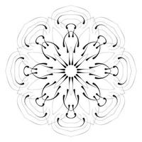 süße Mandalas. dekorative runde Doodle-Blume isoliert auf weißem Hintergrund. geometrische dekorative Ornamente im ethnisch-orientalischen Stil. vektor