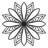 süße Mandalas. dekorative runde Doodle-Blume isoliert auf weißem Hintergrund. geometrische dekorative Ornamente im ethnisch-orientalischen Stil. vektor