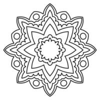 süße Mandalas. dekorative runde Doodle-Blume isoliert auf weißem Hintergrund. geometrische dekorative Ornamente im ethnisch-orientalischen Stil. vektor