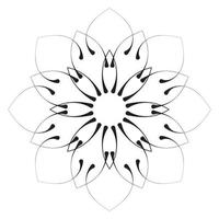 söt mandala. dekorativa runda doodle blomma isolerad på vit bakgrund. geometrisk dekorativ prydnad i etnisk orientalisk stil. vektor