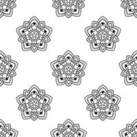 Fantasie Musterdesign mit Ziermandala. abstrakter runder gekritzelblumenhintergrund. floraler geometrischer Kreis. Vektor-Illustration. vektor