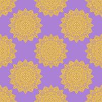 fantasi seamless mönster med dekorativa mandala. abstrakt rund doodle blomma bakgrund. blommig geometrisk cirkel. vektor