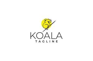 koala logotyp designmall. vektor illustration