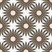 abstraktes nahtloses Muster mit Mandala-Blume. Mosaikfliese. Blumenhintergrund. vektor