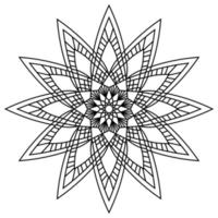 süße Mandalas. dekorative runde Doodle-Blume isoliert auf weißem Hintergrund. geometrische dekorative Ornamente im ethnisch-orientalischen Stil. vektor