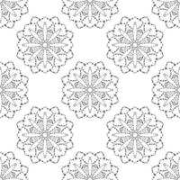 Fantasy Halbton Musterdesign mit Ziermandala. abstrakter runder gepunkteter gekritzelblumenhintergrund. floraler geometrischer Kreis. Vektor-Illustration. vektor