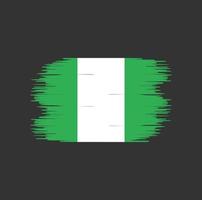 nigerias flagga penseldrag. National flagga vektor