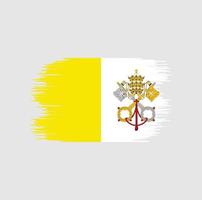 vatikanische flagge pinselstrich. Nationalflagge vektor