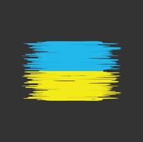 Pinselstrich der ukrainischen Flagge. Nationalflagge vektor