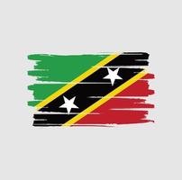 saint kitts och nevis flagga penseldrag vektor