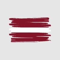 Pinselstriche der lettischen Flagge vektor