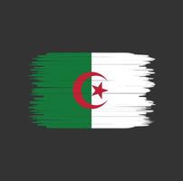 Pinselstrich mit algerischer Flagge. Nationalflagge vektor